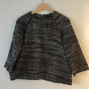 Zara black and white top